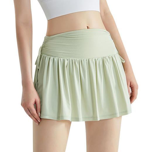 基础款丨速干材质 网球裙 瑜伽裙假两件防走光抽绳百褶运动短裙 商品图4