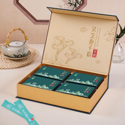 有机灵芝孢子粉 东北长白山特产 3g*84袋 礼盒装 中秋送礼 商品图1