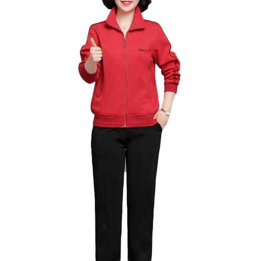 【女士运动服套装】秋冬中老年休闲卫衣     妈妈广场舞套装    奶奶晨练套装 商品图4