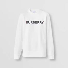 到手价1399  Burberry/博柏利 女款白色圆领卫衣 美国代购，无中文标签，介意慎拍