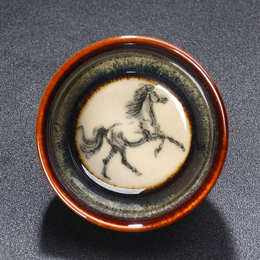 【12生肖款！窑变茶盏】窑变建盏天目茶杯釉下彩陶瓷品名杯12生肖茶盏家用均窑主人杯茶盏li 商品图11