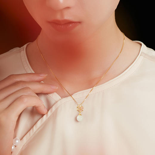 樱花系列 和田白玉首饰 商品图7