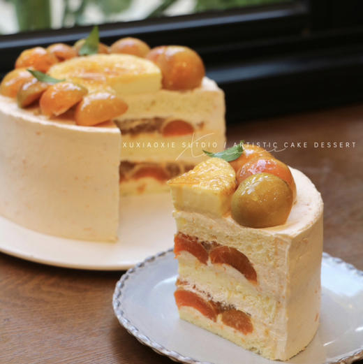 香茅甜杏烤布蕾蛋糕（新疆吊干杏+柑橘杏子库里+香草烤布蕾） 商品图2