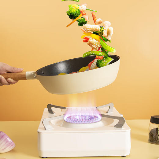 三禾不粘锅煎蛋煎饼多功能煎锅手柄可拆卸平底炒菜锅少烟26cm煎锅 商品图6