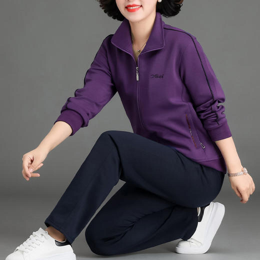 【女士运动服套装】秋冬中老年休闲卫衣     妈妈广场舞套装    奶奶晨练套装 商品图13