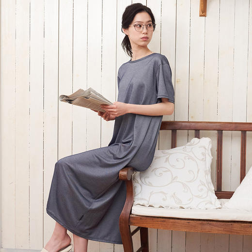 日本进口舒爽升级促睡眠休养连衣裙特殊矿物质面料珠地布舒缓肌肉 商品图2