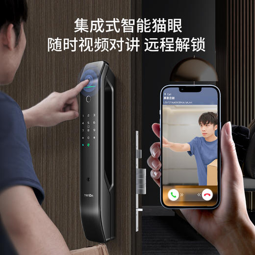 【渠道特供】亚太天能可视猫眼监控指纹锁家用防盗门智能锁密码锁入户门电子锁智能门锁A6P 商品图1