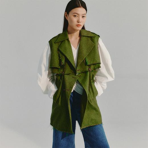 LIYIHAN 绿色花纱马甲 Y233J00240 商品图1