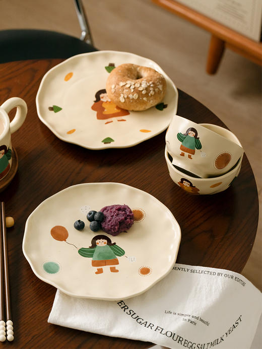 摩登主妇复古女孩碗碟套装伴手礼碗盘闺蜜生日礼物送女生餐具套装 商品图2