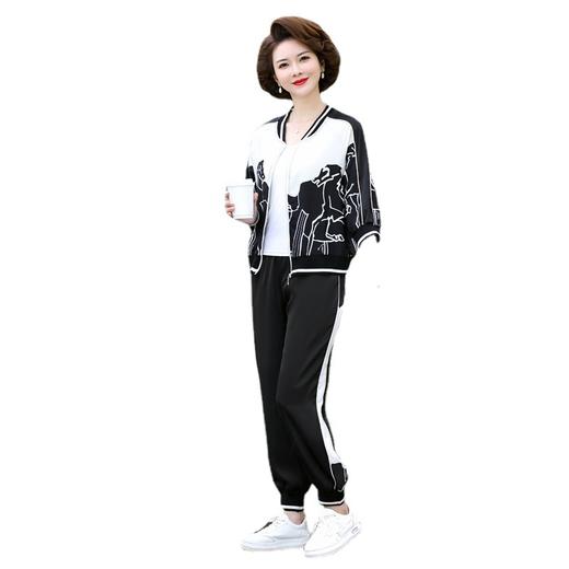 【气质妈妈装两件套】秋冬洋气上衣中年女装   中老年运动休闲套装 商品图4