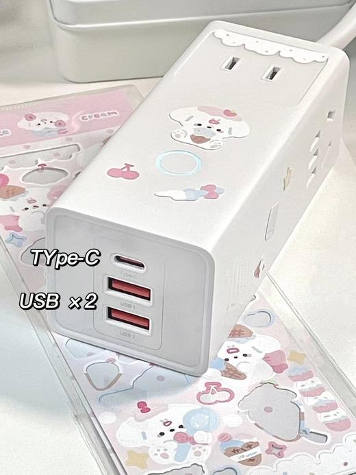 猫太推荐---【倍思·快充插线板】精致小巧自带快充头 六口供电：AC｜USB｜Type-C通吃一次性满足多设备的快充需求 商品图4