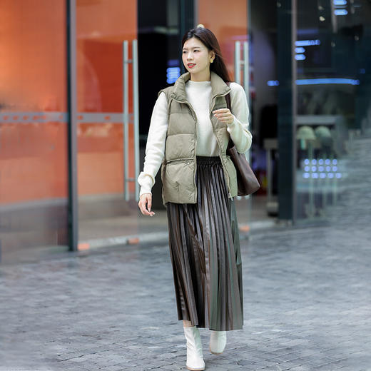 Avann软皮百褶PU裙 商品图9