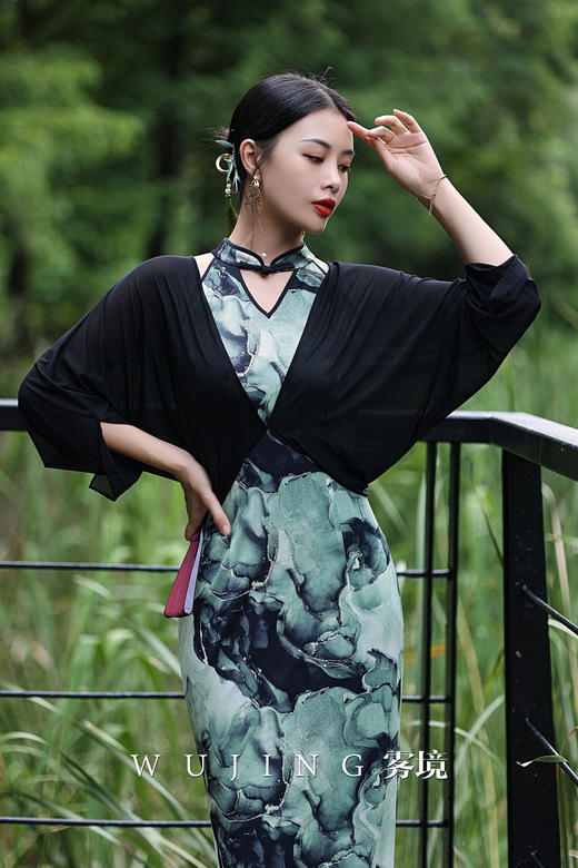 【雾境定制】浮翠流丹旗袍款两件套外披+旗袍连衣裙 3022158 商品图5