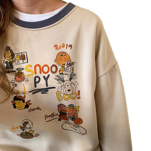 【慵懒风卫衣女】加绒加厚套头上衣    秋冬季韩版卫衣ins风 商品图4