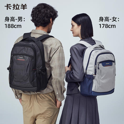 卡拉羊休闲双肩书包大容量护脊背包半城烟沙女男双肩包CX5477+CX5478+CX5461 商品图2