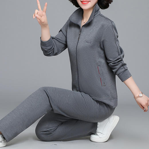 【女士运动服套装】秋冬中老年休闲卫衣     妈妈广场舞套装    奶奶晨练套装 商品图10