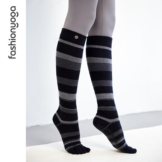 凡圣瑜伽花纱时尚长筒瑜伽袜 FW029 商品图4