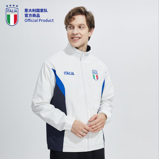意大利国家队官方商品丨运动休闲拼接白色训练外套男女同款足球迷 商品图1