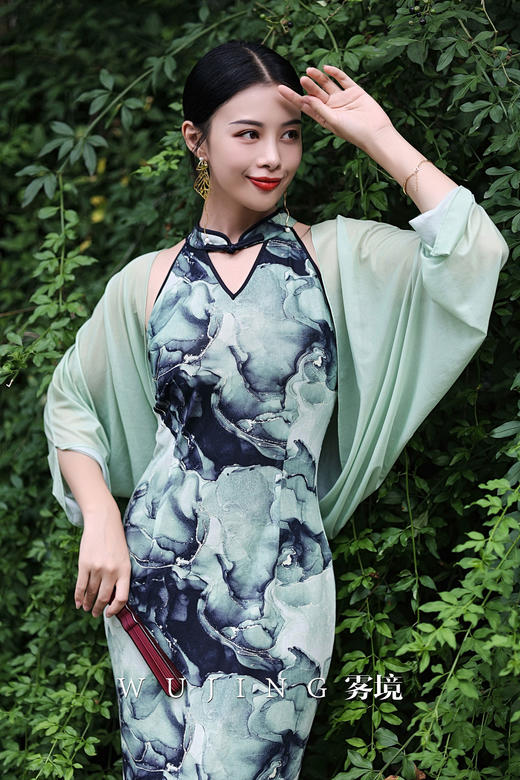 【雾境定制】浮翠流丹旗袍款两件套外披+旗袍连衣裙 3022158 商品图0