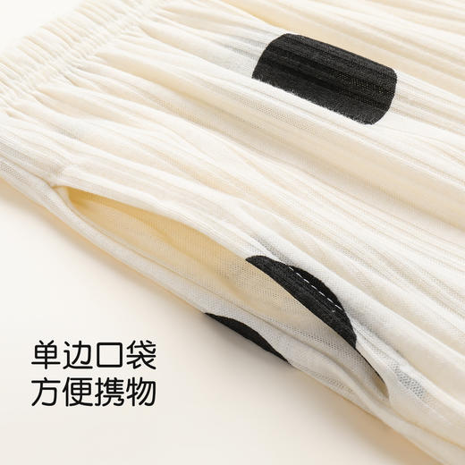梦芭蒂时尚波点睡衣套装长袖长裤宽松家居服有口袋可外穿水清墨韵家居服 商品图4