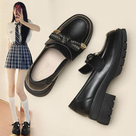 ZHR厚底乐福鞋黑色女鞋秋季英伦风小皮鞋女新款jk制服女单鞋