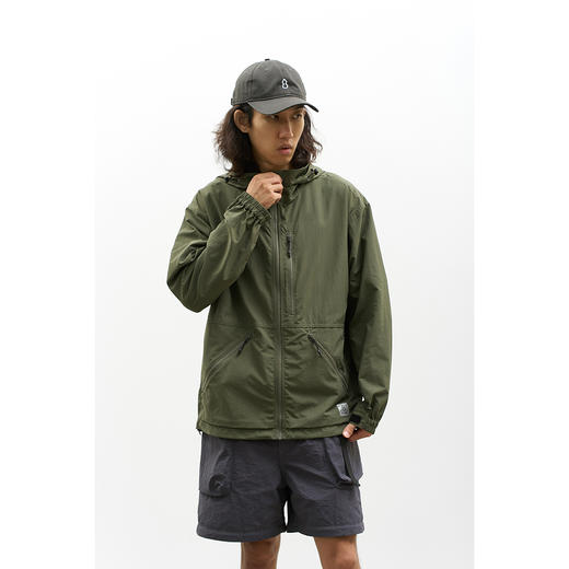 吃茶去chichaqu宽松户外运动supplex带帽拉链外套 商品图4