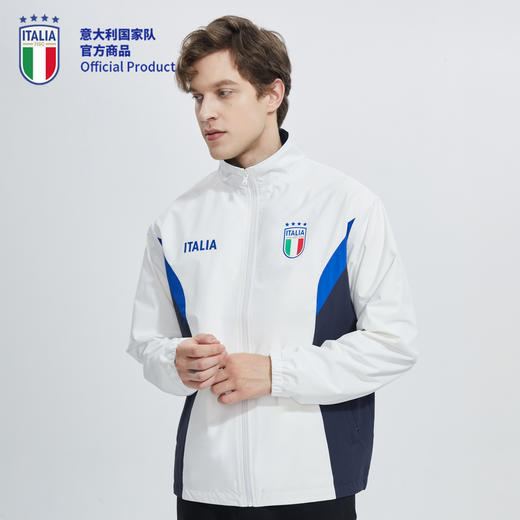 意大利国家队官方商品丨运动休闲拼接白色训练外套男女同款足球迷 商品图2