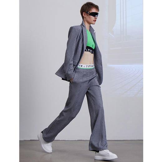 TITIKA ACTIVE瑜伽服中高强度运动内衣女易穿脱排汗速干紧身带胸垫加长款文胸38B11102 商品图3