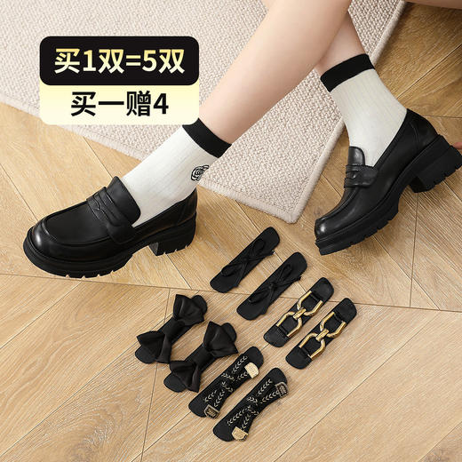 ZHR厚底乐福鞋黑色女鞋秋季英伦风小皮鞋女新款jk制服女单鞋 商品图7