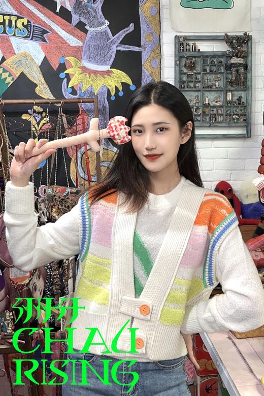 撞色羊毛开衫马甲 商品图0