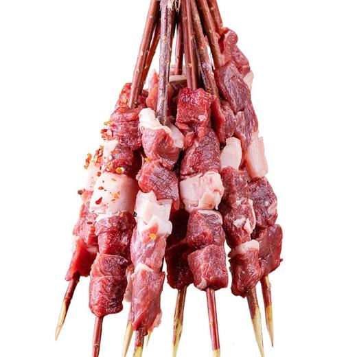 【顺丰冷链】新疆羊肉红柳大串 生鲜纯手工羊肉串  散养大尾羔羊后腿 野餐烧烤 新疆羊肉串30g*10串/包大串ASJMY 商品图0