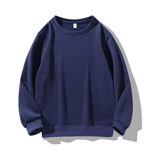 【加绒纯色卫衣】秋冬新款圆领潮牌    休闲长袖外套情侣装 商品图4