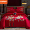 【品牌直发】加倍生活 100支长绒棉婚庆四件套/六件套 龙凤百子/锦绣佳缘/春色满园/家和人兴/幸福婚约-金/红/锦绣牡丹 商品缩略图0