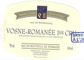 2019 Coquard-Loison-Fleurot, Vosne-Romanee 1er Cru【闪送】（65折）