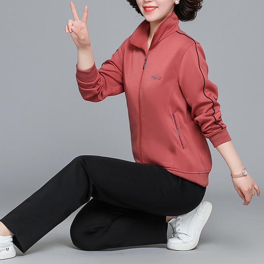【女士运动服套装】秋冬中老年休闲卫衣     妈妈广场舞套装    奶奶晨练套装 商品图11