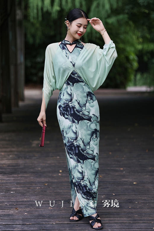 【雾境定制】浮翠流丹旗袍款两件套外披+旗袍连衣裙 3022158 商品图3