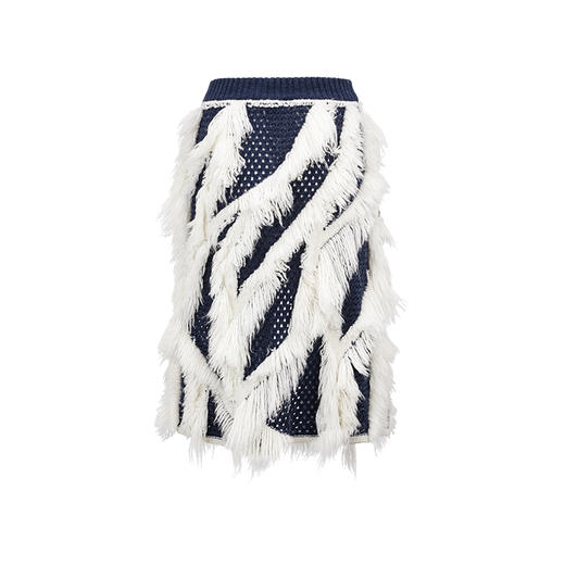 几何浮线毛感半裙——NAN KNITS秋冬新品 商品图1