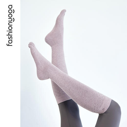 凡圣瑜伽花纱时尚长筒瑜伽袜 FW029 商品图9