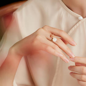 樱花系列 和田白玉首饰