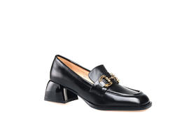 豪麟名鞋奥莱迪嘉女鞋乐福鞋牛皮革DJELA32WS007黑色  原价1960元