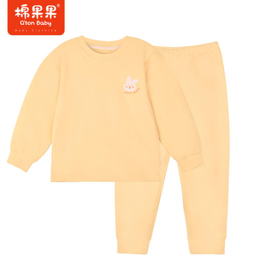 棉果果冬季新品内衣家居中小童80-130码3A抗菌暖姜套头套装M421302423714 商品图1