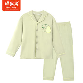 棉果果冬季新品内衣家居中小童90-130码3A抗菌暖姜对开套装M411304423715