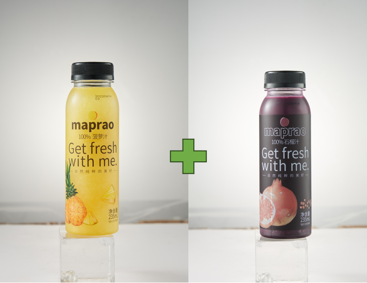 【4+4组合装】金菠萝汁*4瓶+石榴汁*4瓶