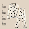 梦芭蒂时尚波点睡衣套装长袖长裤宽松家居服有口袋可外穿水清墨韵家居服 商品缩略图1