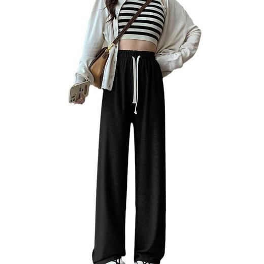 【秋冬新款！穿出高！瘦！美！】仿羊绒高腰阔腿裤，加绒垂感糯米绒面料，舒适保暖。直筒设计，显瘦拖地。秋冬新款，休闲百搭。li 商品图5