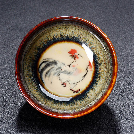 【12生肖款！窑变茶盏】窑变建盏天目茶杯釉下彩陶瓷品名杯12生肖茶盏家用均窑主人杯茶盏li 商品图14