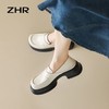 ZHR两穿式乐福鞋2023新款小皮鞋女圆头百搭单鞋透气显高ins潮 商品缩略图7