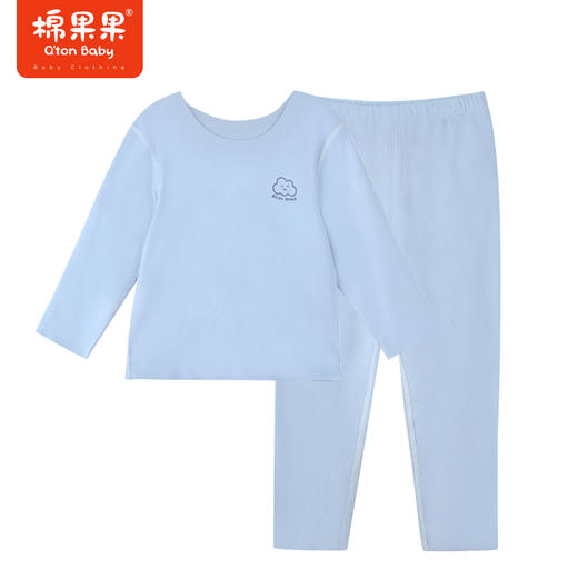 棉果果冬季新品内衣家居中小童80-130码男童5A抗菌套头套装M411302423732 商品图0