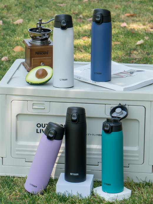 tiger虎牌便携简约保温杯单手弹盖500ml男女大容量水杯子MCT-K050 商品图0