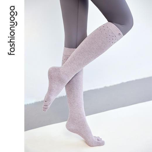 凡圣瑜伽花纱时尚长筒瑜伽袜 FW029 商品图10